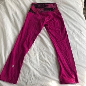 Pink Lululemon 3/4 Length Leggings Size 2